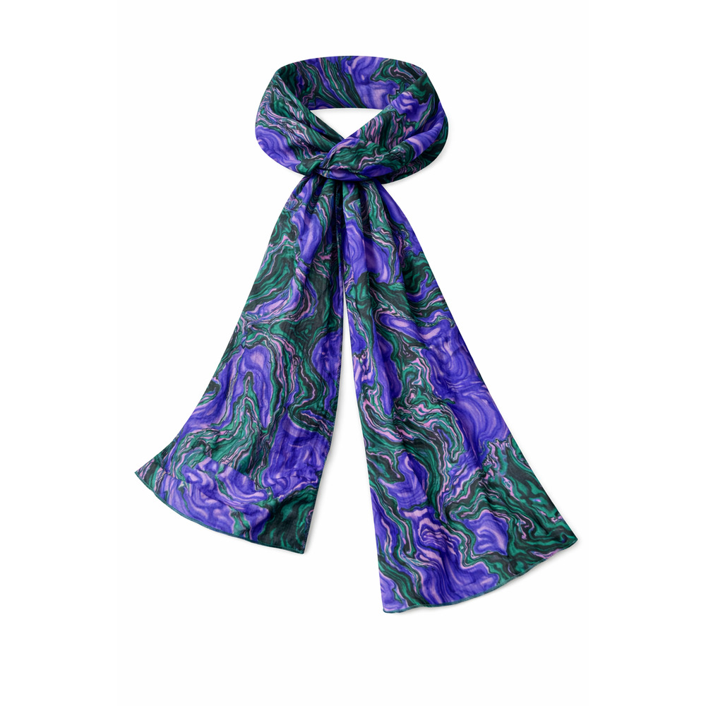Vintage Painterly Swirl Scarf Van Gogh Inspired Artwear Expressive Romantic